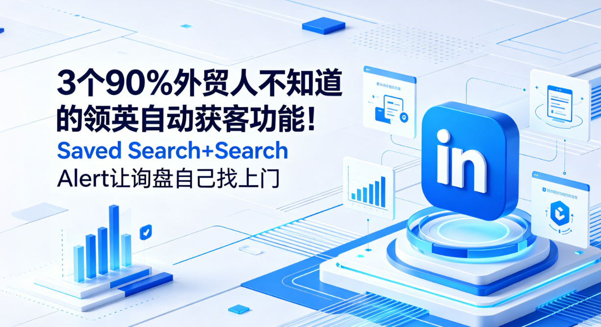 3个90%外贸人不知道的领英自动获客功能！Saved Search+Search Alert让询盘自己找上门 