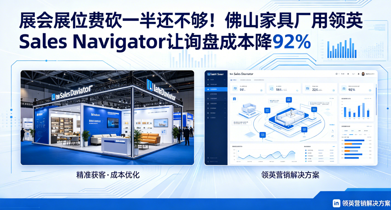 展会展位费砍一半还不够！佛山家具厂用领英Sales Navigator让询盘成本降92% 