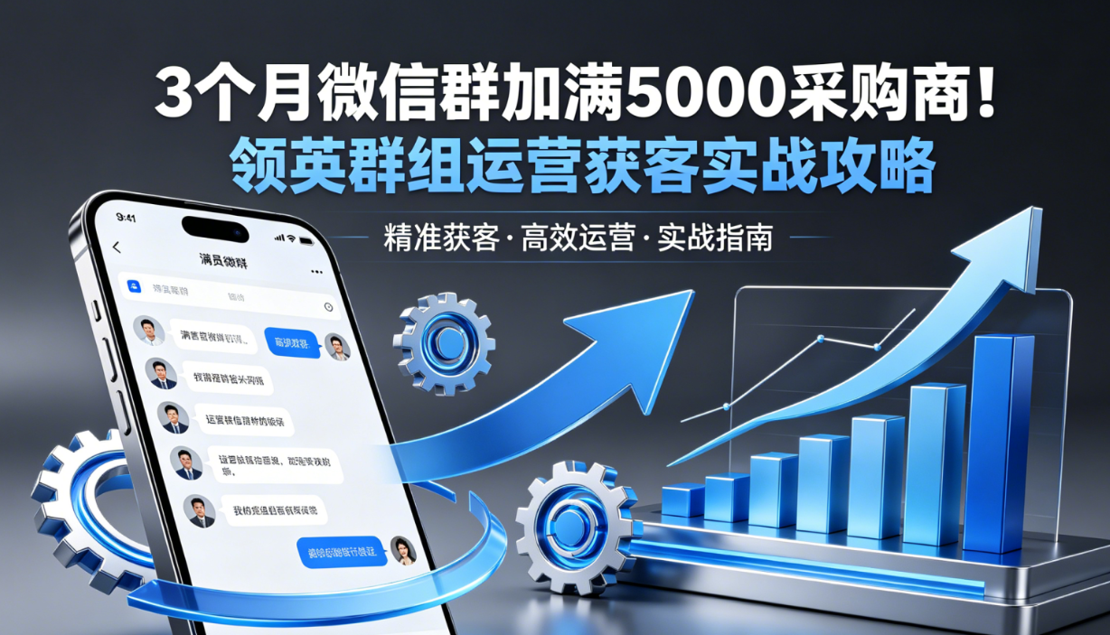 3个月微信群加满5000采购商！领英群组运营获客实战攻略