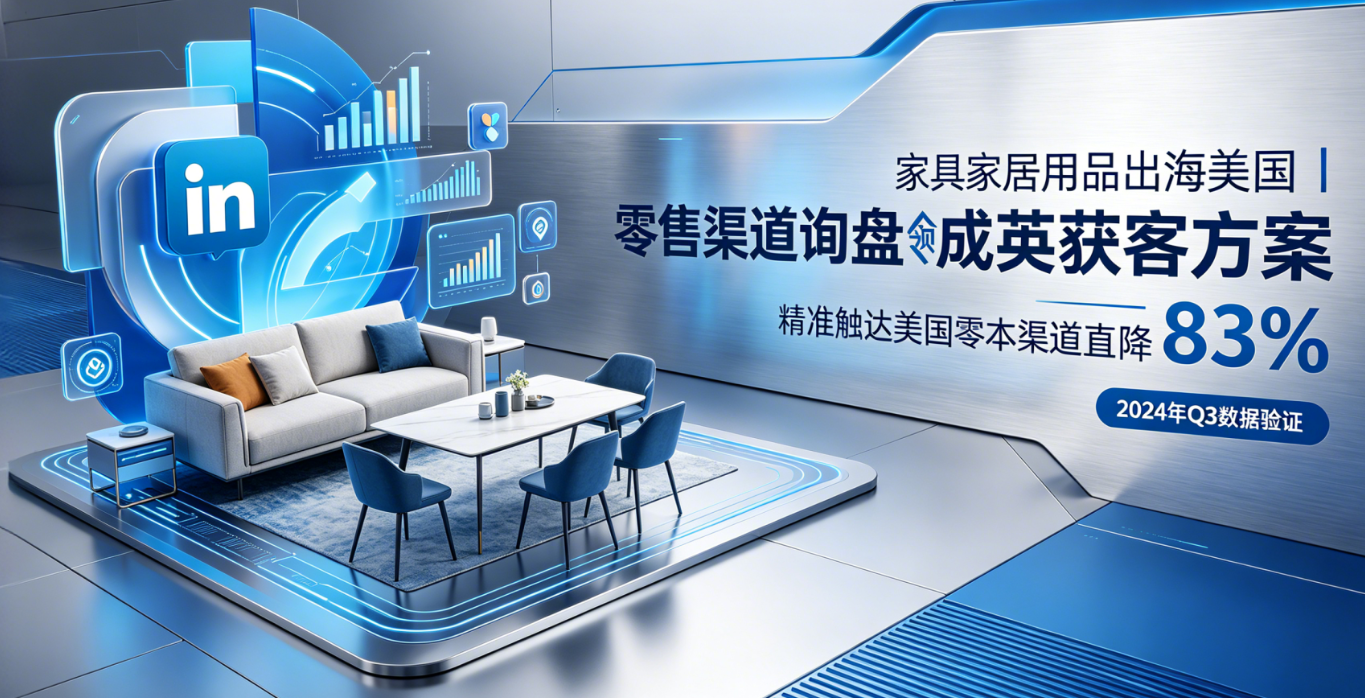 家具家居用品出海美国｜这套领英获客方案让零售渠道询盘成本直降83%
