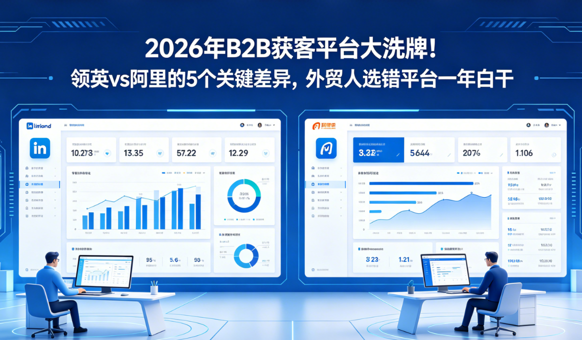 2026年B2B获客平台大洗牌！领英vs阿里的5个关键差异，外贸人选错平台一年白干