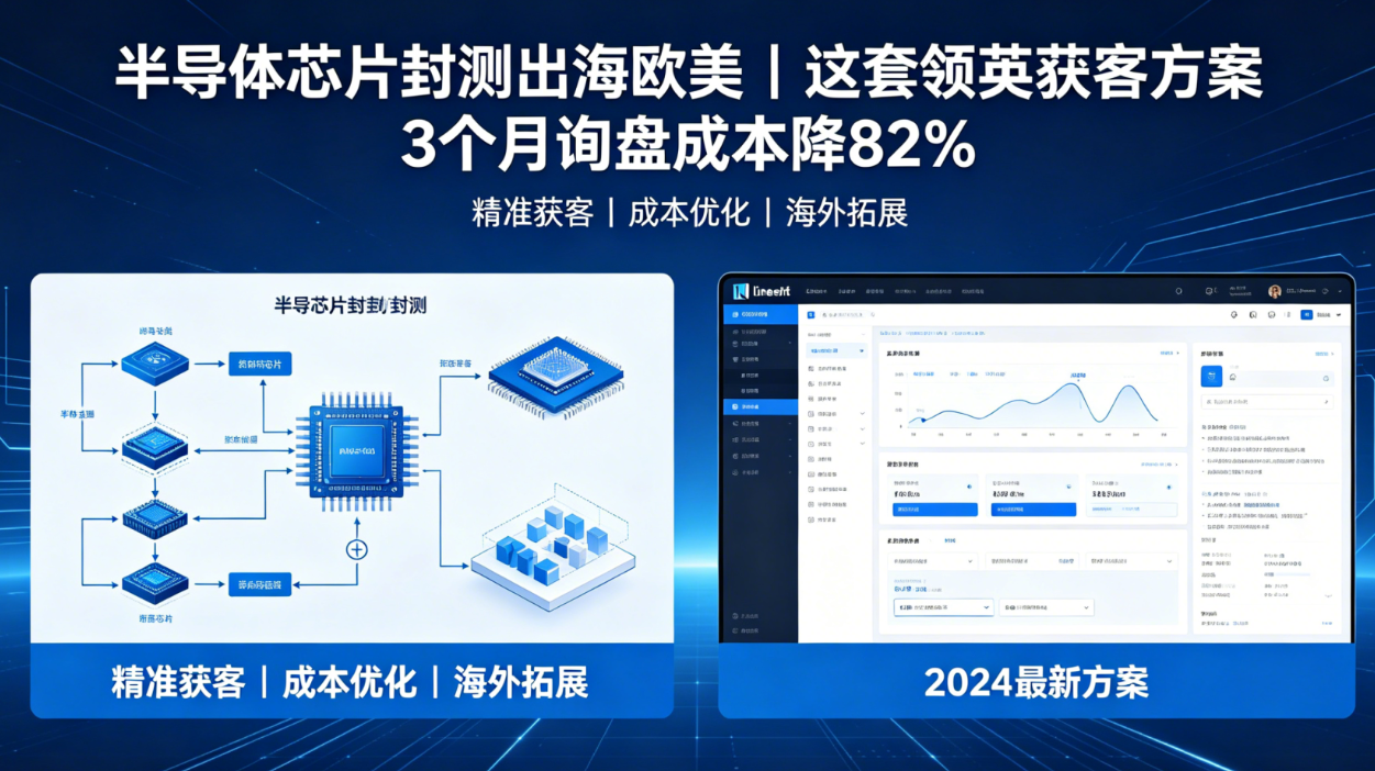 半导体芯片封测出海欧美｜这套领英获客方案3个月询盘成本降82% 