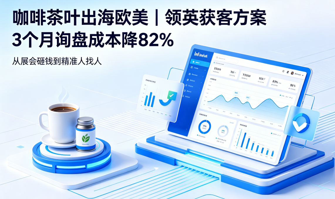 咖啡茶叶出海欧美｜这套领英获客方案3个月让询盘成本降82%，从展会砸钱到精准人找人