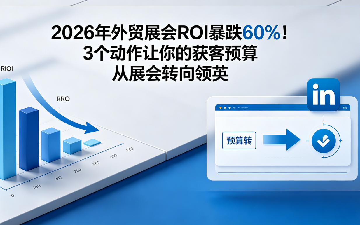 2026年外贸展会ROI暴跌60%！3个动作让你的获客预算从展会转向领英 