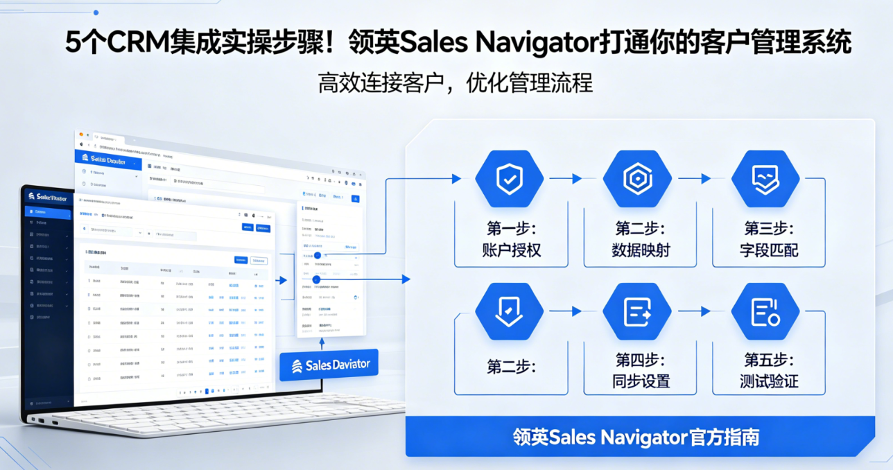 5个CRM集成实操步骤！领英Sales Navigator打通你的客户管理系统 