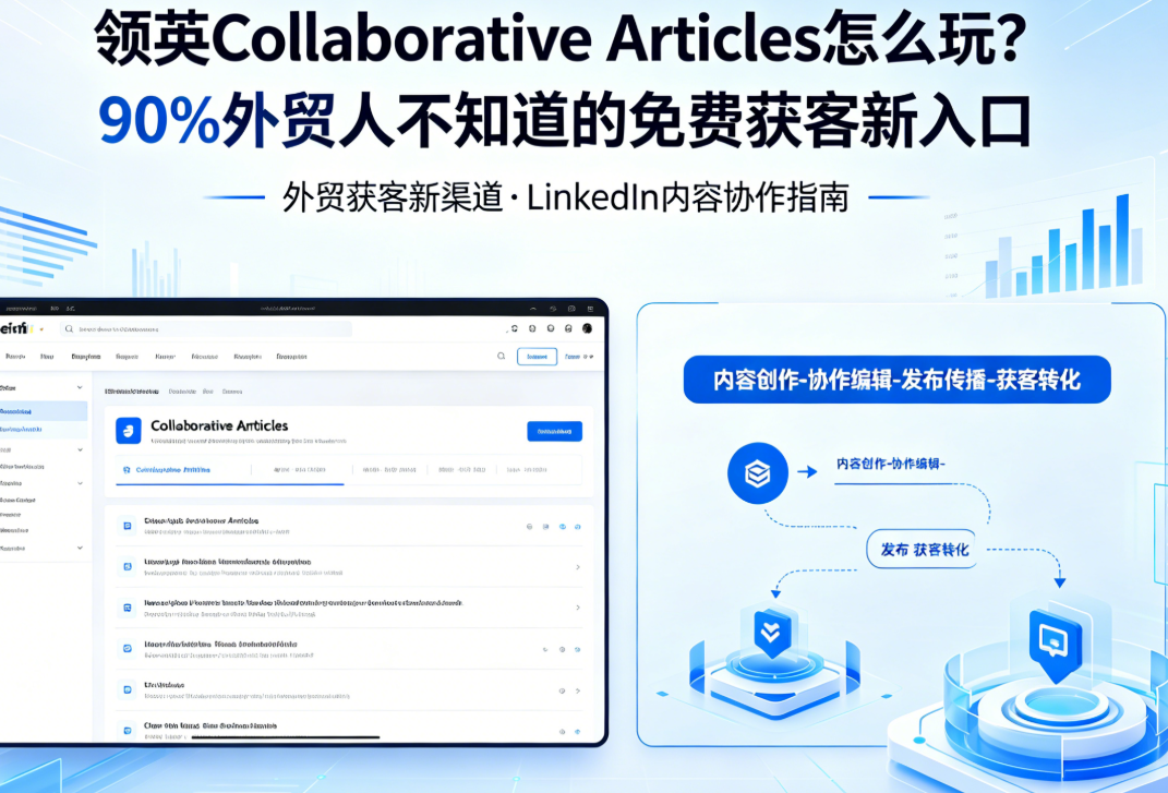 领英Collaborative Articles怎么玩？90%外贸人不知道的免费获客新入口 