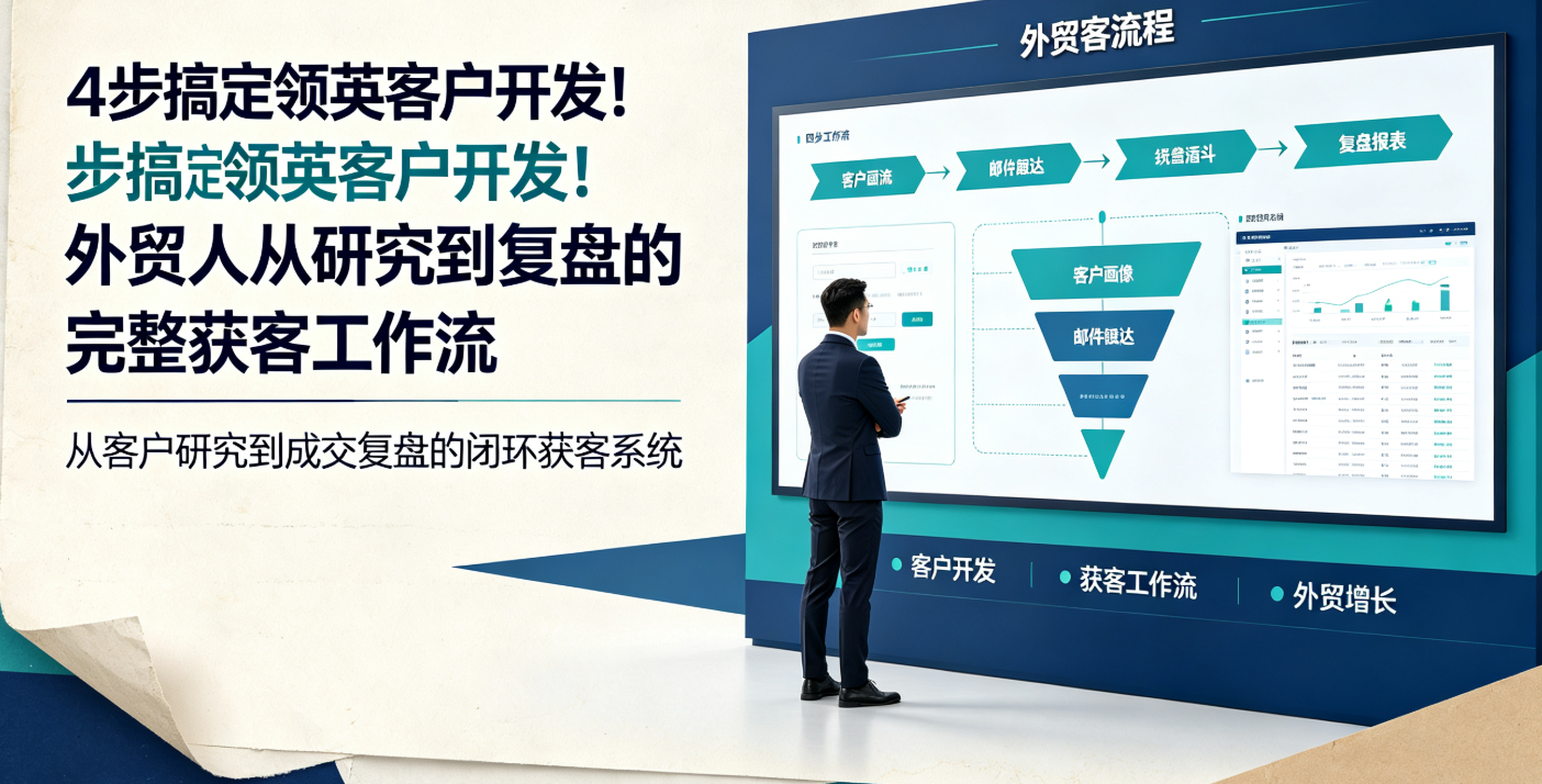 4步搞定领英客户开发！外贸人从研究到复盘的完整获客工作流