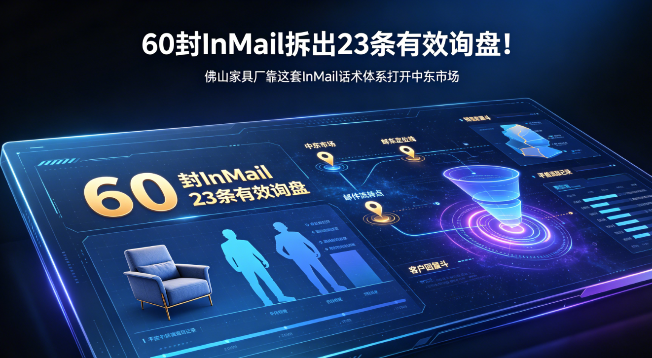 60封InMail拆出23条有效询盘！佛山家具厂靠这套InMail话术体系打开中东市场