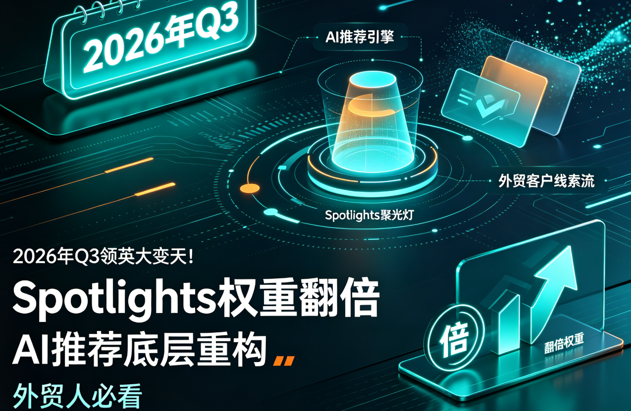 2026年Q3领英大变天！Spotlights权重翻倍+AI推荐底层重构，外贸人必看