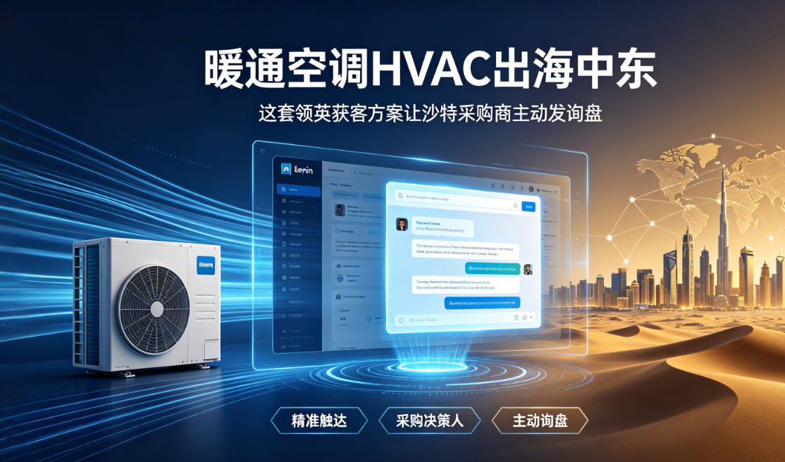 暖通空调HVAC出海中东｜这套领英获客方案让沙特采购商主动发询盘