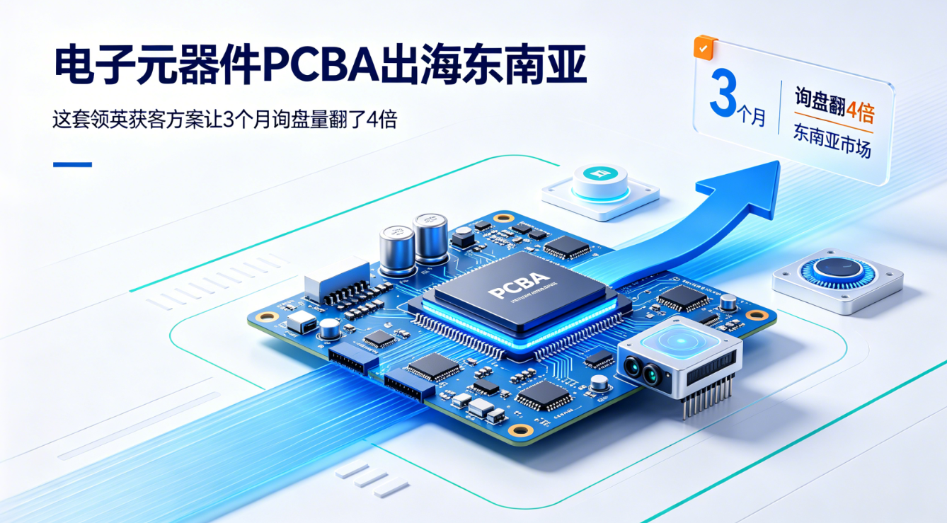 电子元器件PCBA出海东南亚｜这套领英获客方案让3个月询盘量翻了4倍