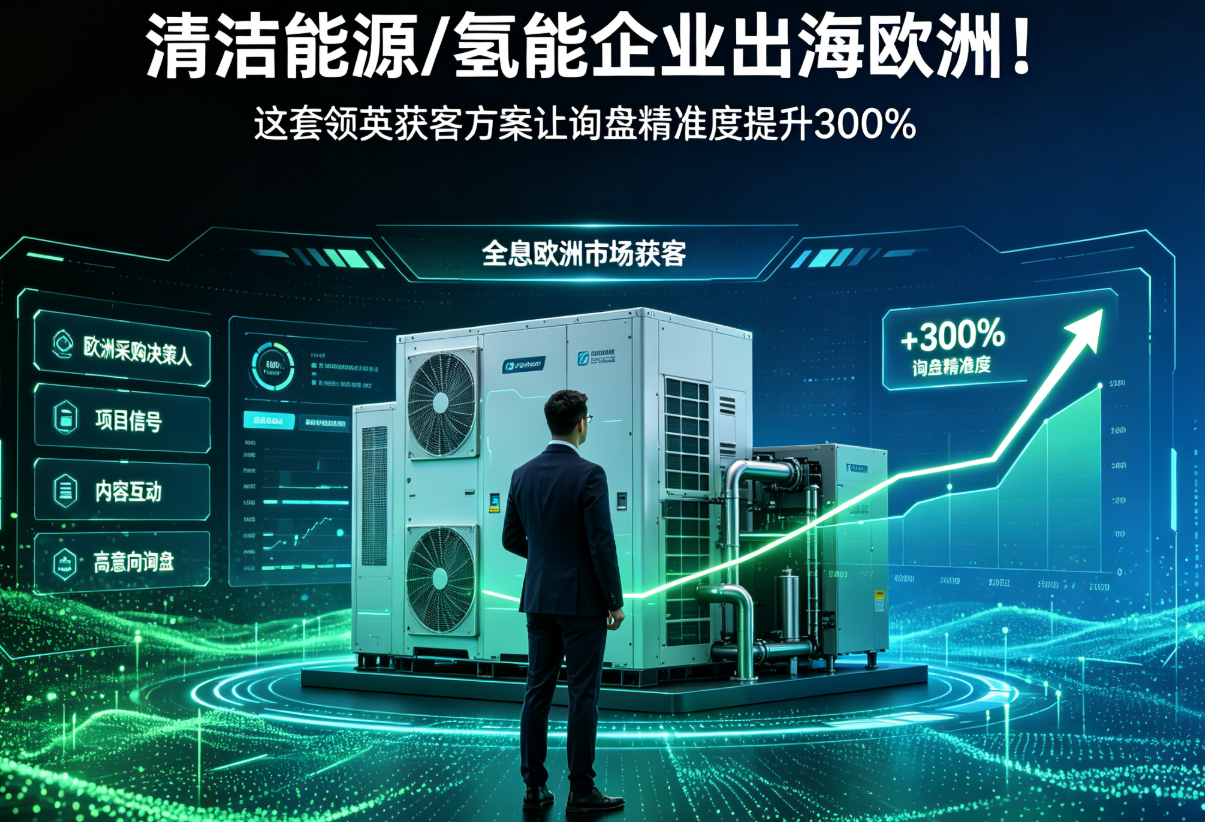 清洁能源/氢能企业出海欧洲！这套领英获客方案让询盘精准度提升300%