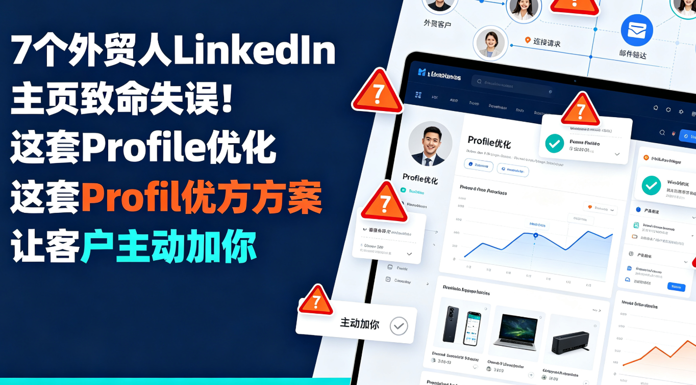 7个外贸人LinkedIn主页致命失误！这套Profile优化方案让客户主动加你