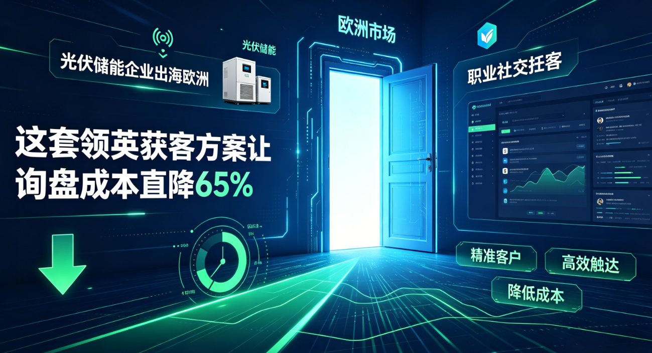 光伏储能企业出海欧洲｜这套领英获客方案让询盘成本直降65%