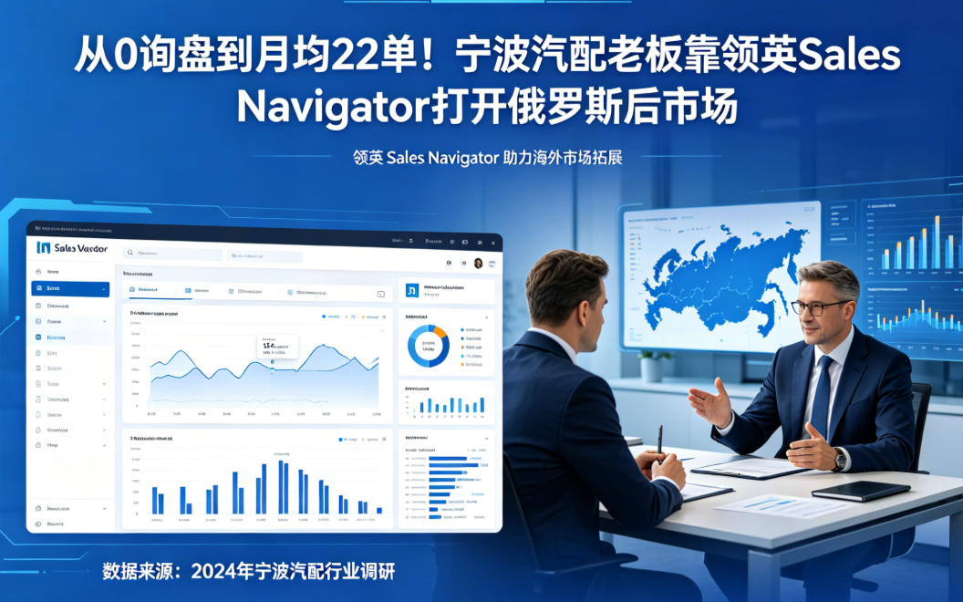 从0询盘到月均22单！宁波汽配老板靠领英Sales Navigator打开俄罗斯后市场