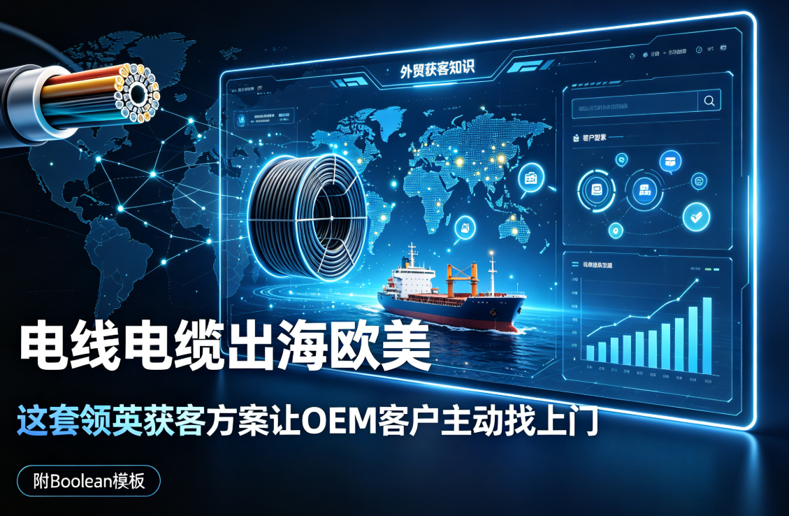 电线电缆出海欧美｜这套领英获客方案让OEM客户主动找上门（附Boolean模板）
