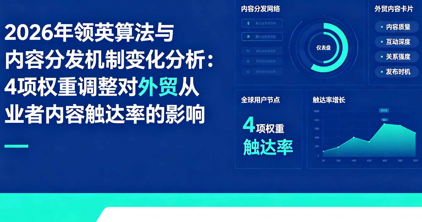 2026年领英算法与内容分发机制变化分析：4项权重调整对外贸从业者内容触达率的影响
