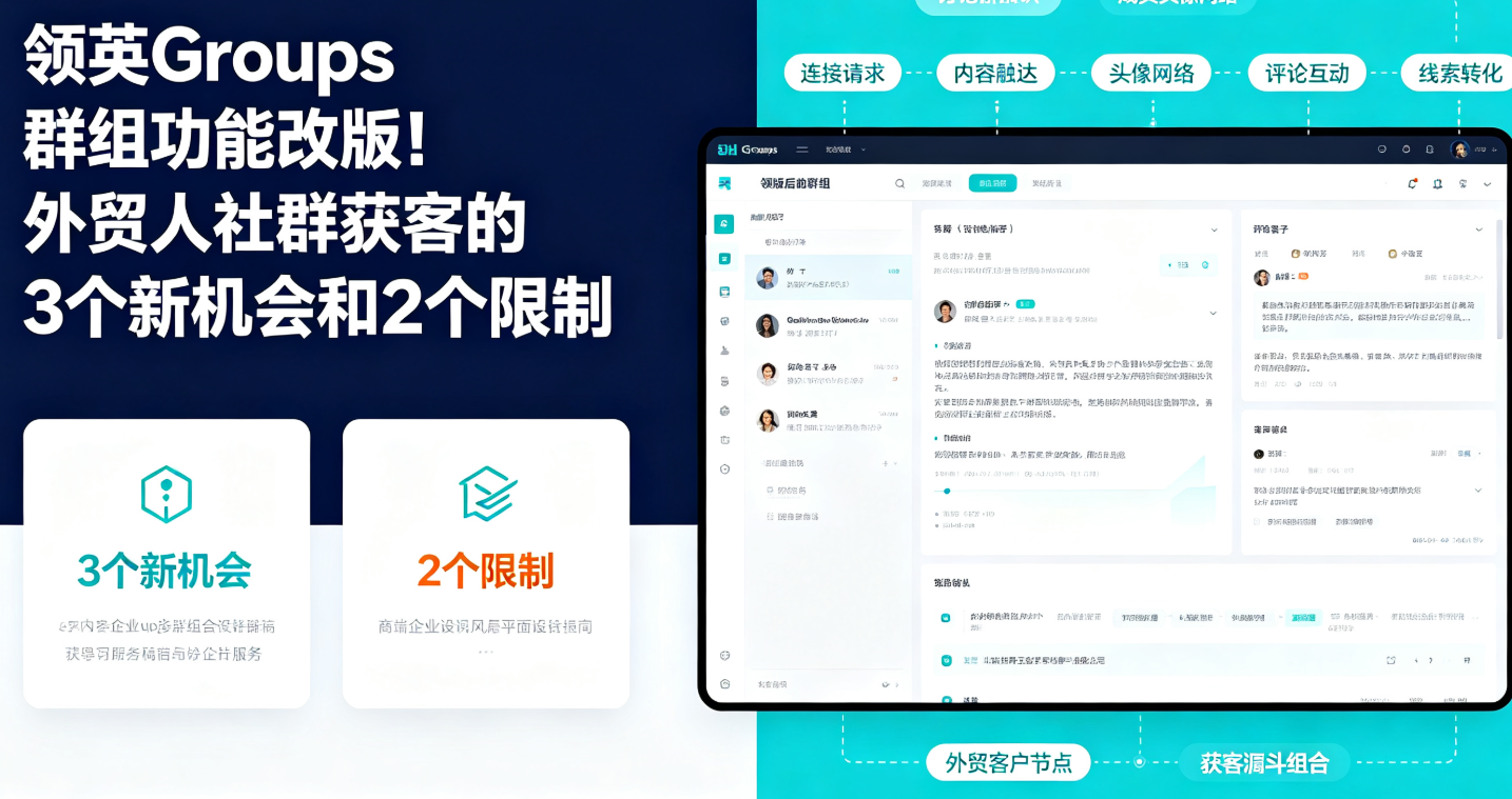 领英Groups群组功能改版！外贸人社群获客的3个新机会和2个限制