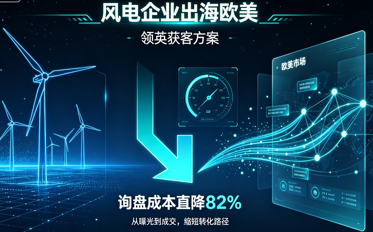 风电企业出海欧美｜领英获客方案让询盘成本直降82%