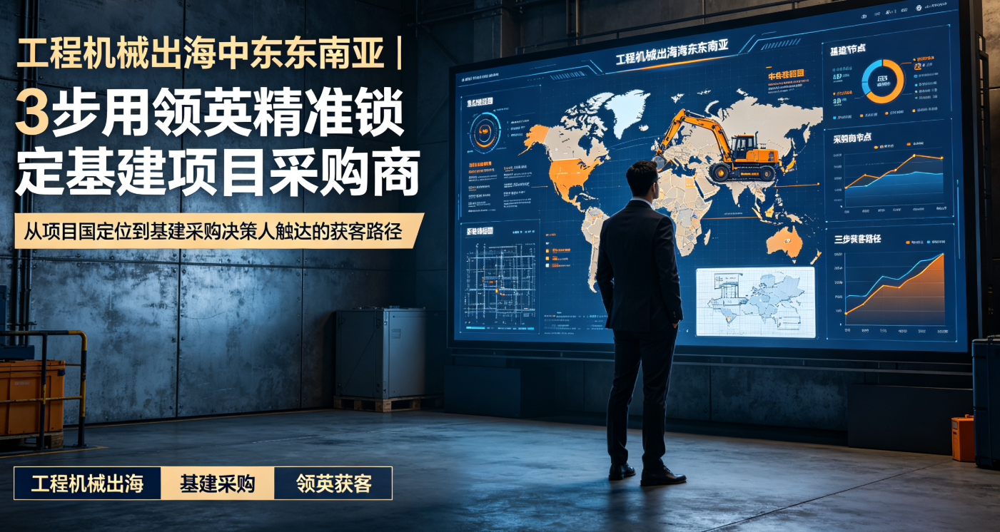 工程机械出海中东东南亚｜3步用领英精准锁定基建项目采购商