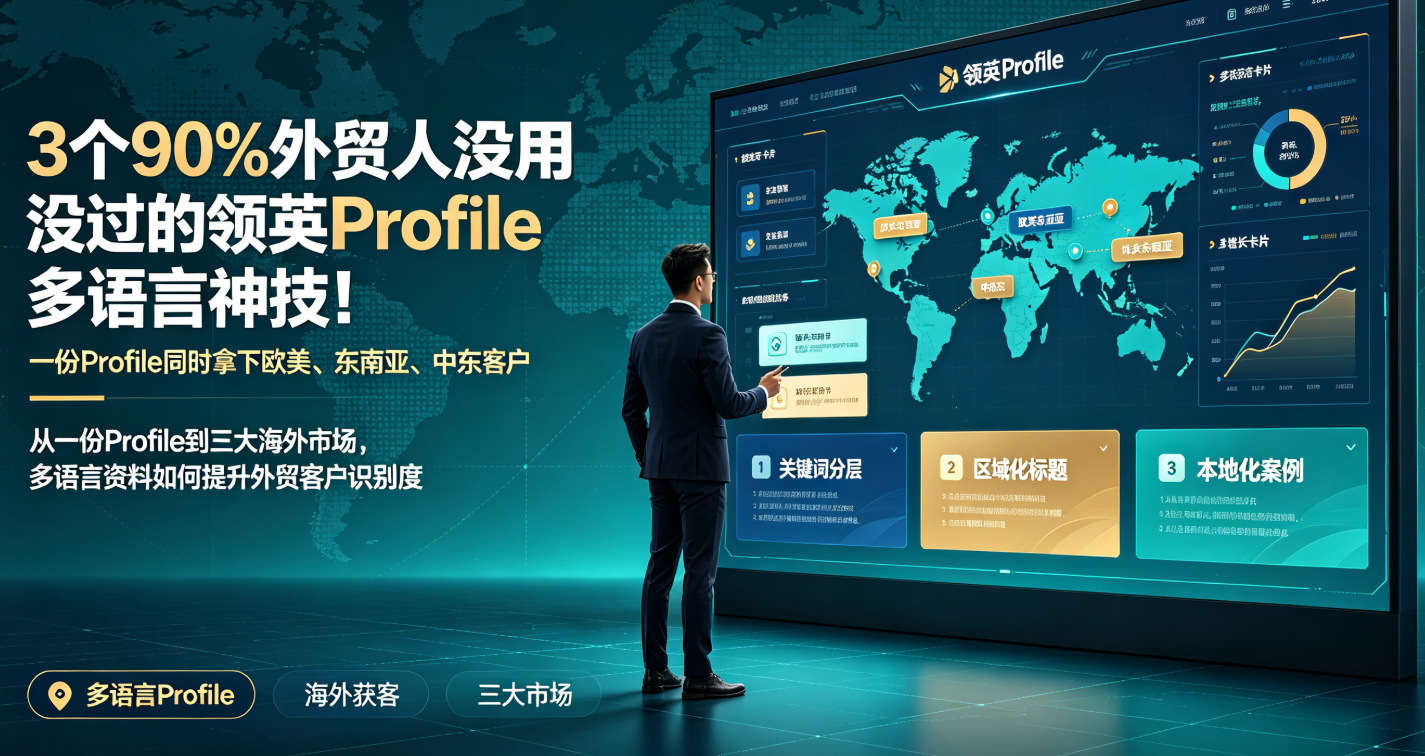 3个90%外贸人没用过的领英Profile多语言神技！一份Profile同时拿下欧美、东南亚、中东客户