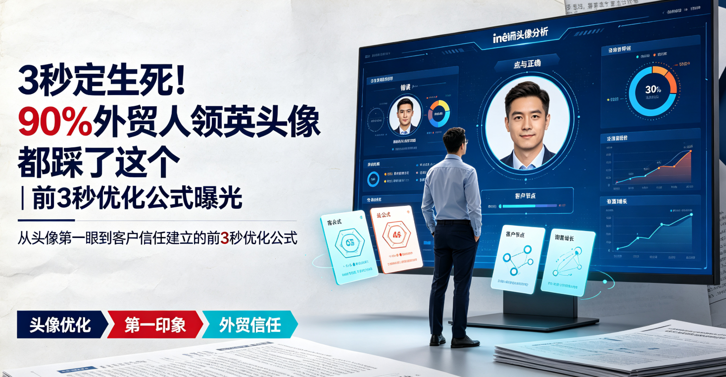 3秒定生死！90%外贸人领英头像都踩了这个雷｜前3秒优化公式曝光
