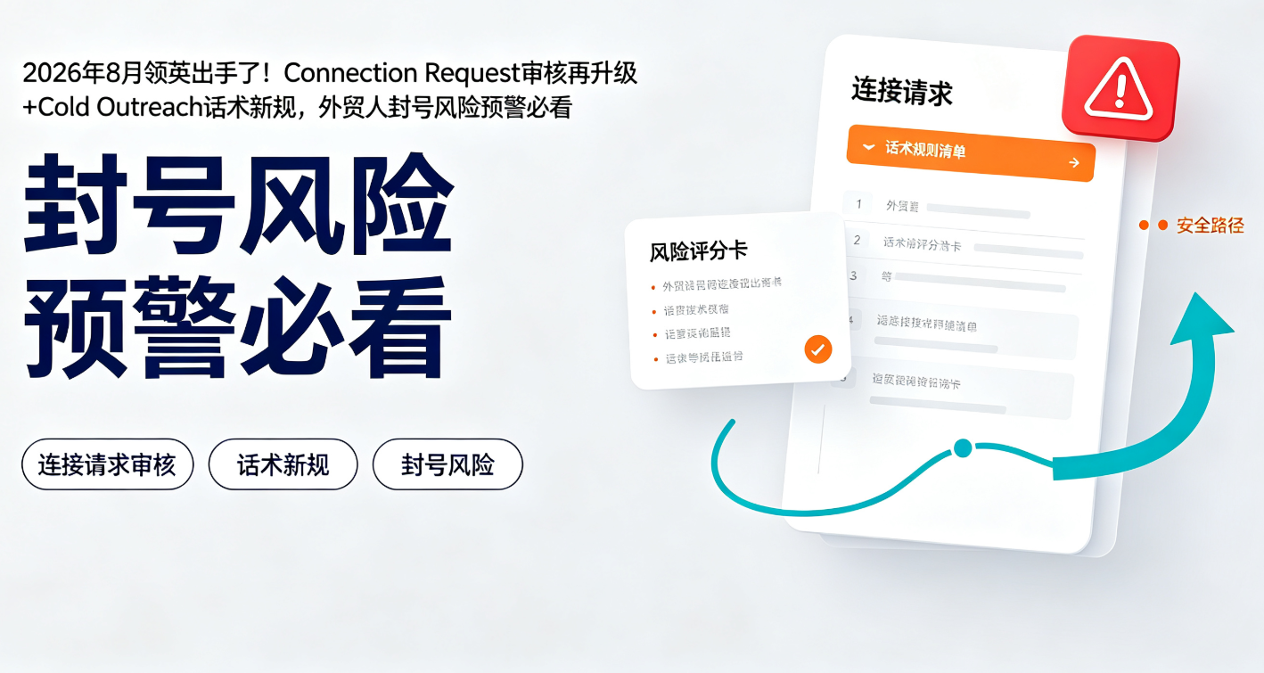 2026年8月领英出手了！Connection Request审核再升级+Cold Outreach话术新规，外贸人封号风险预警必看