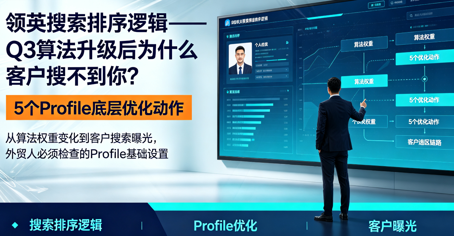 领英搜索排序逻辑——Q3算法升级后为什么客户搜不到你？5个Profile底层优化动作