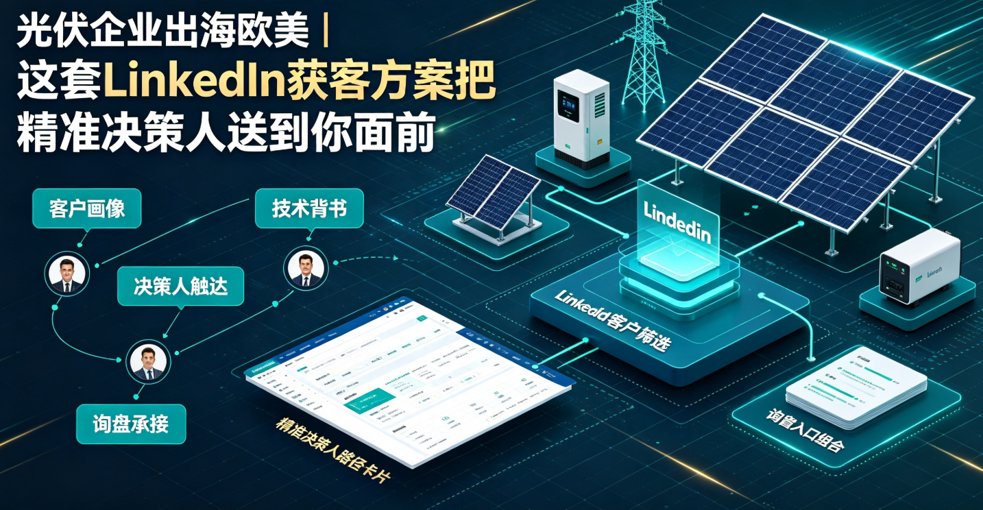 光伏企业出海欧美｜这套LinkedIn获客方案把精准决策人送到你面前