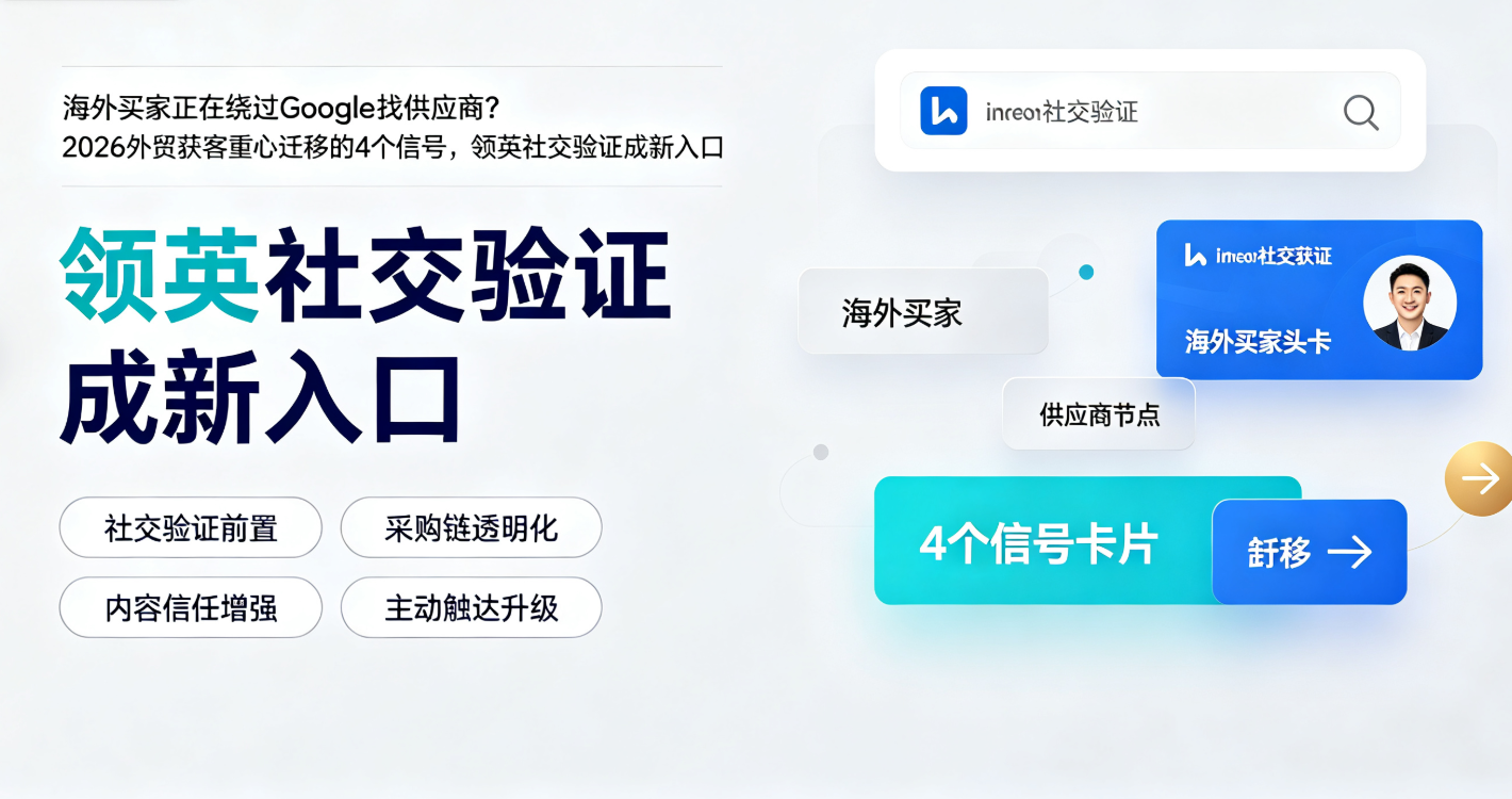 海外买家正在绕过Google找供应商？2026外贸获客重心迁移的4个信号，领英社交验证成新入口