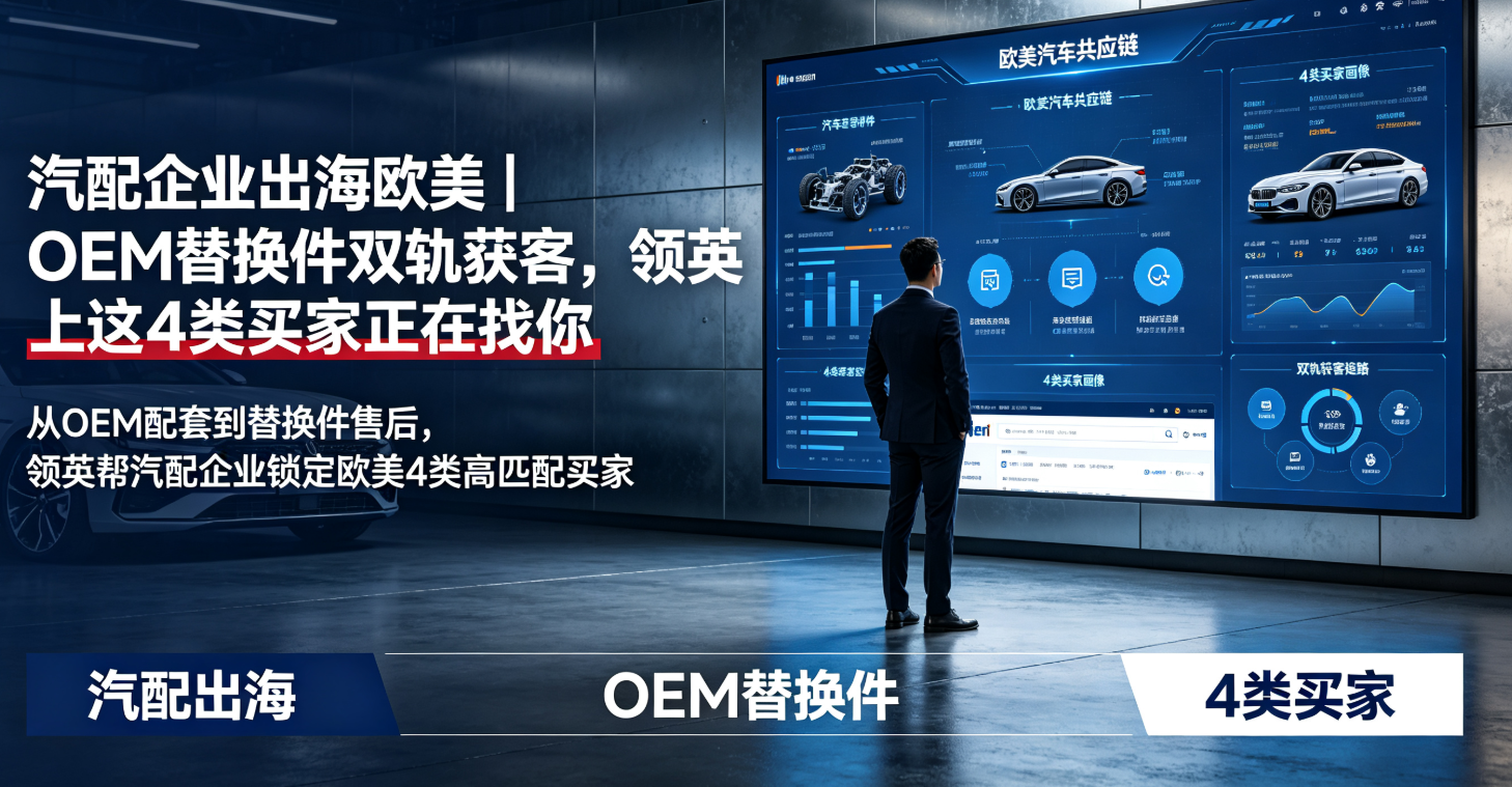 汽配企业出海欧美｜OEM替换件双轨获客，领英上这4类买家正在找你