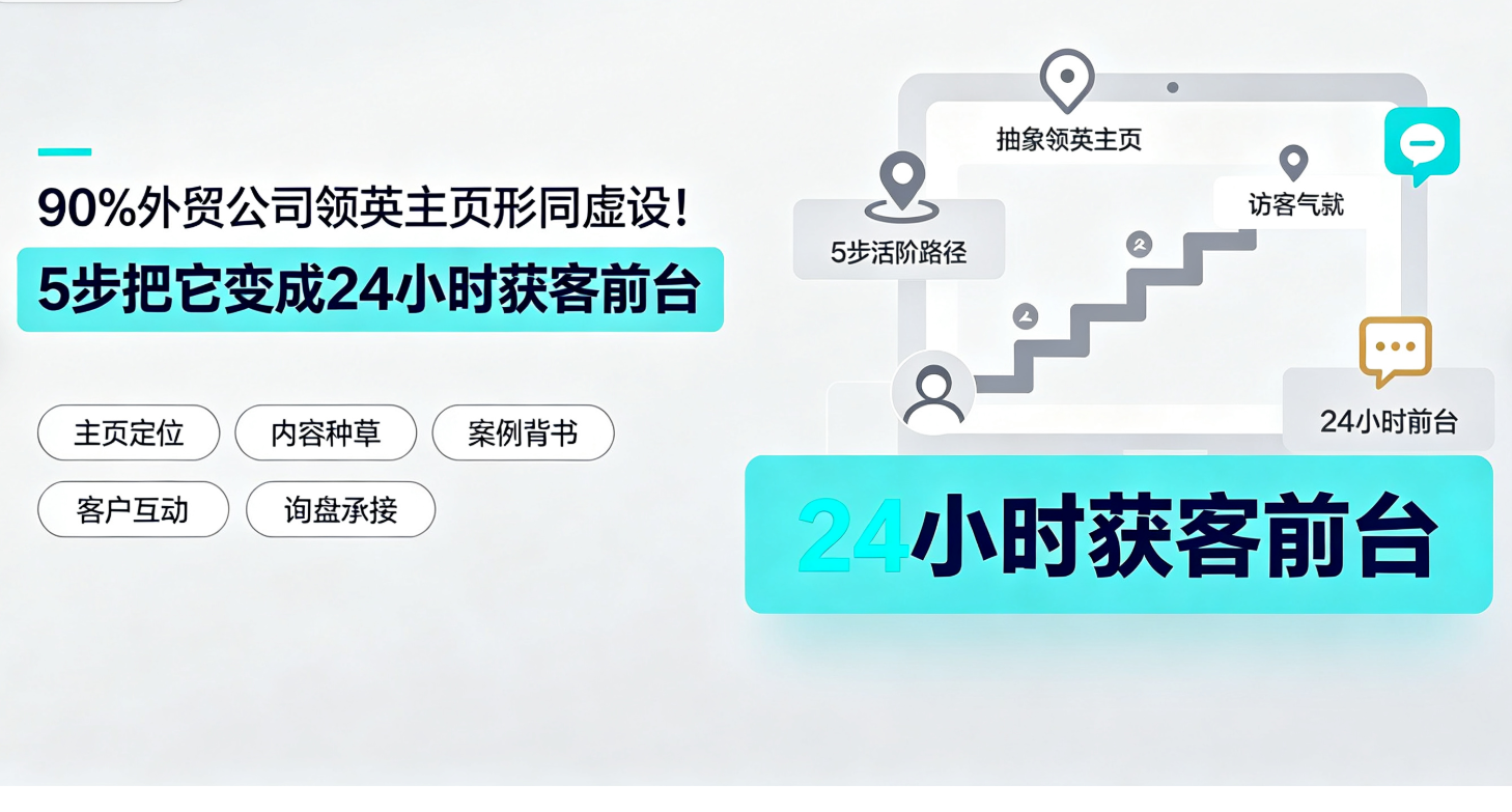 90%外贸公司领英主页形同虚设！5步把它变成24小时获客前台 