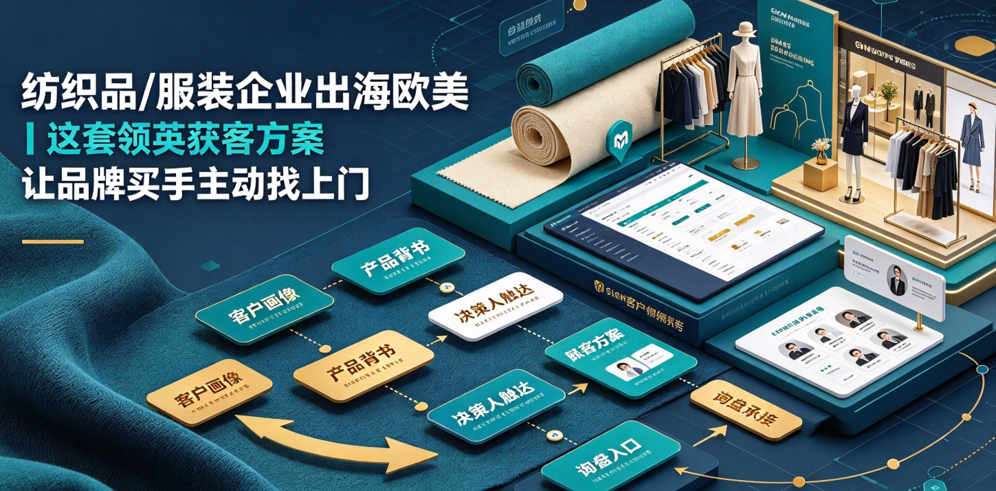 纺织品/服装企业出海欧美｜这套领英获客方案让品牌买手主动找上门